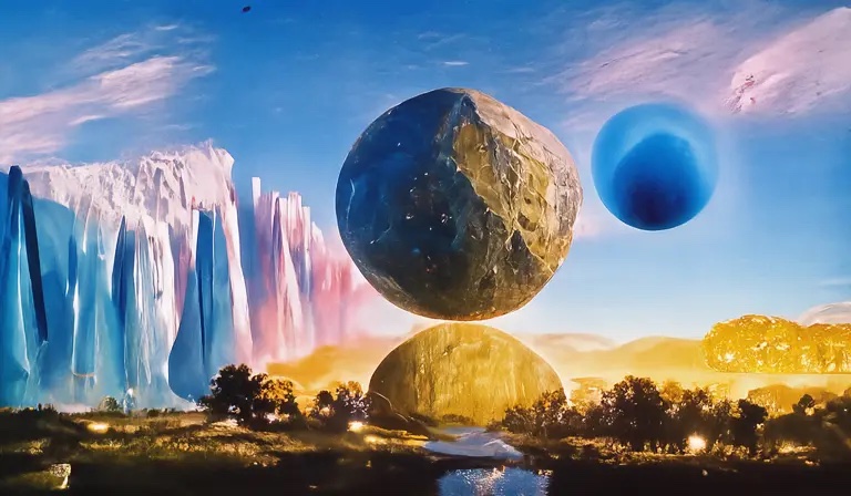 sci-fi landscape AI generated art