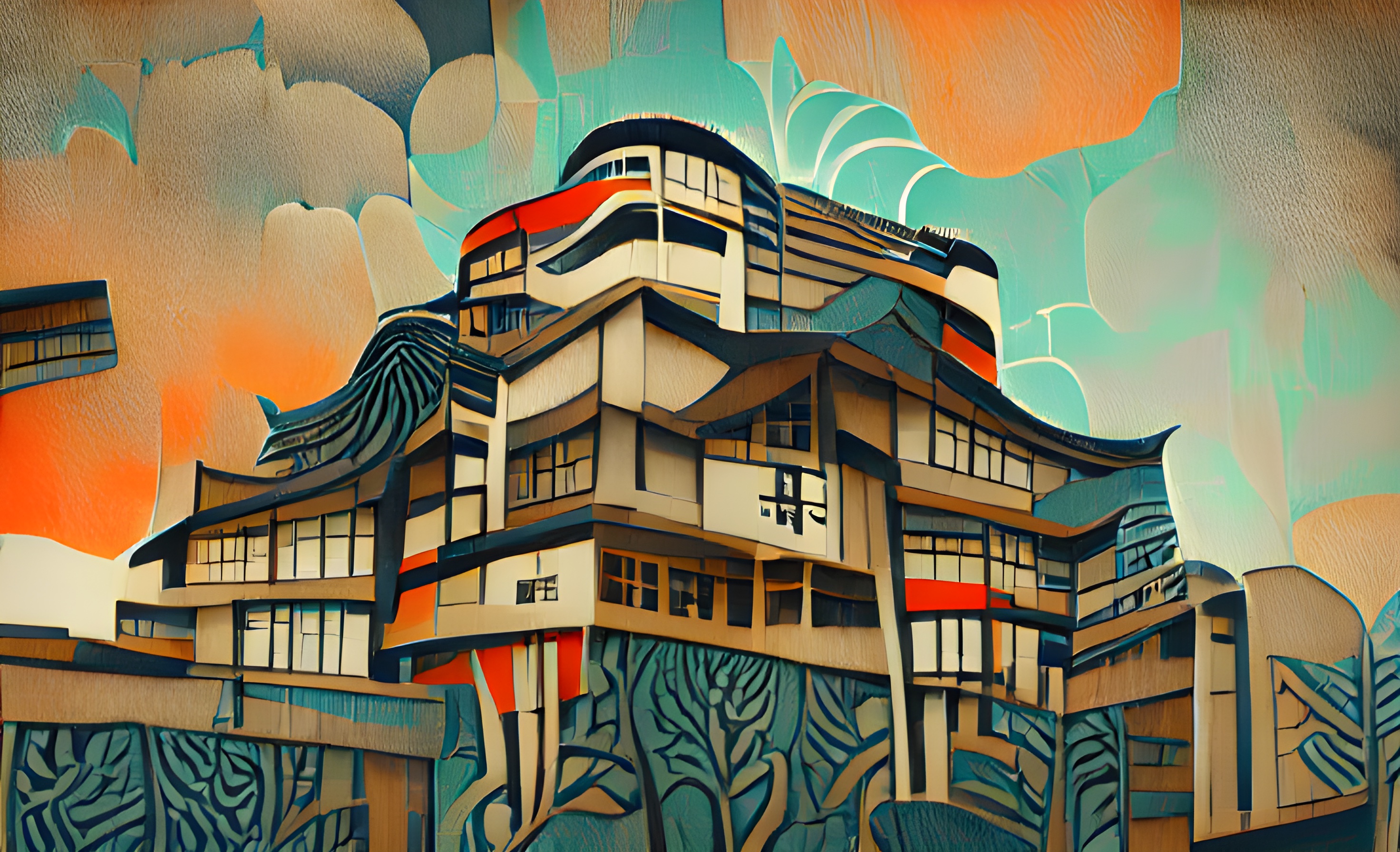 ai generated artwork of japanese inspired architecture