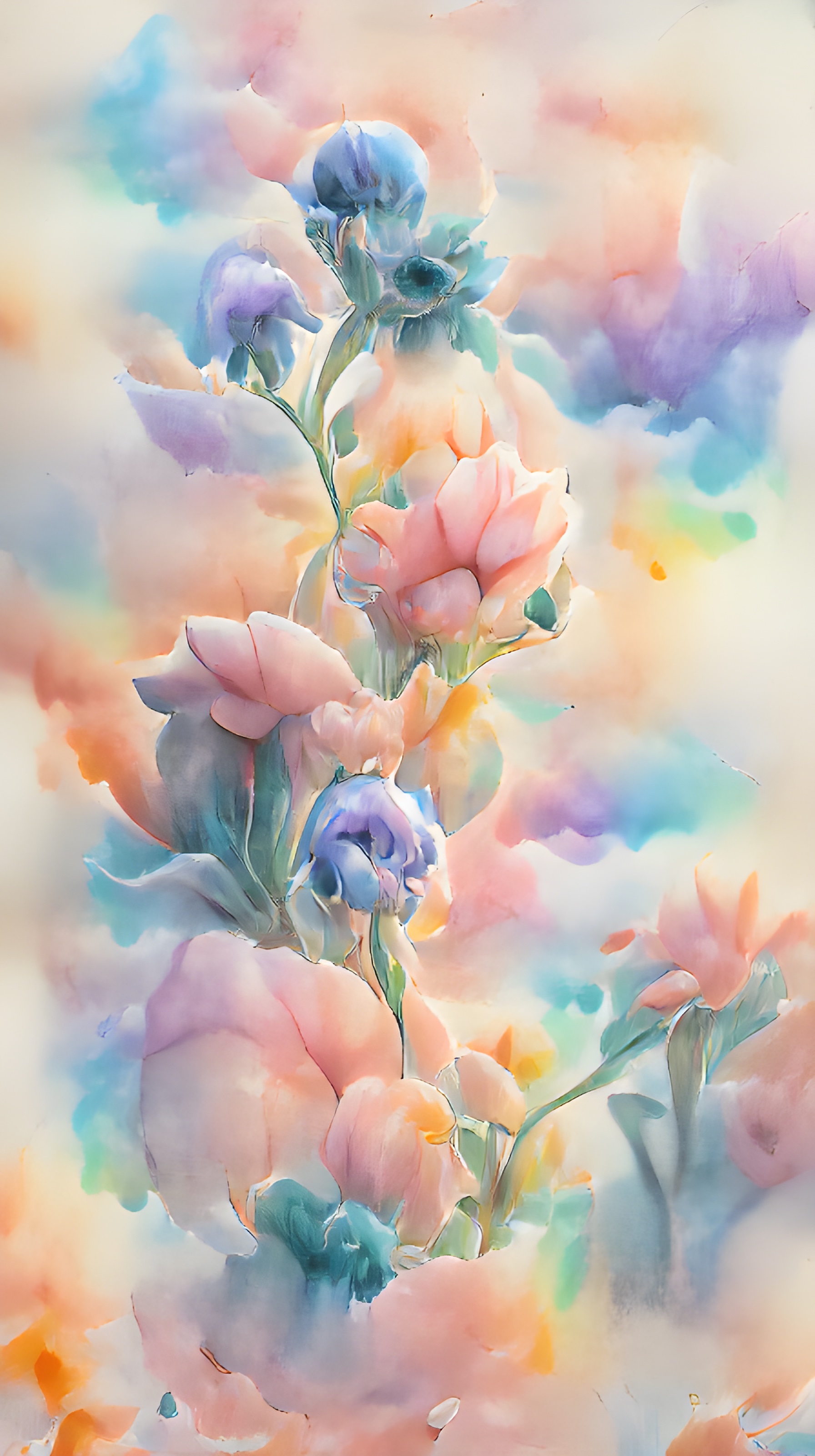 ai rendered pastel watercolour painting