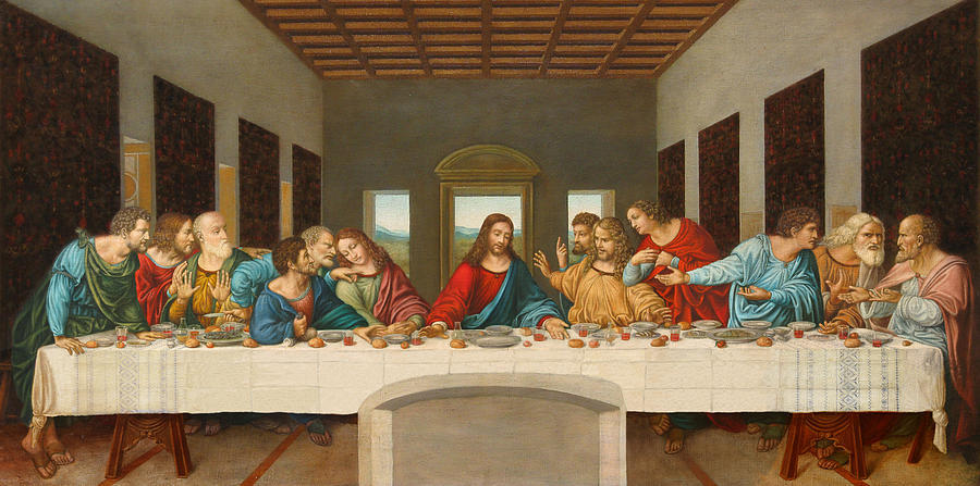 The original work of da Vinci, the last supper