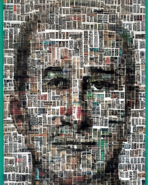 Mosaic style self portrait of a man generated by starryai